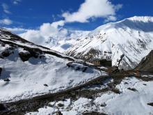 Auf dem Weg nach Thorung Phedi (4450 m)