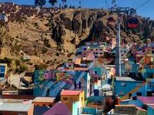 eine der zehn Seilbahn-Linien in La Paz-El Alto