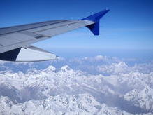 Flug über den Himalaya - Hauptkamm nach Delhi