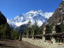 Nordwand der Annapurna II (7937 m) mit "Yeti-Face"