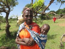 In einem Massai - Dorf