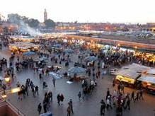 Der Gauklerplatz Djemâa-el-Fna in Marrakesch