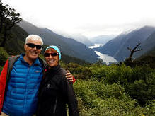 Aussicht vom Wilmot Pass auf den Doubtful Sound im Fjordland Nationalpark (Unesco Weltnaturerbe) - südliche Südinsel Neuseeland