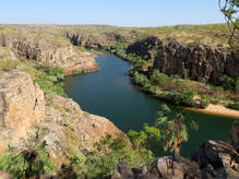 Lookout auf den Katherine River mit uralten Sandsteinformationen