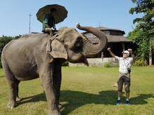 Trinkgeld für den Mahout beim Elefanten-Briefing am Rande des Chitwan Nationalparks