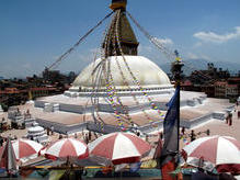 Stupa in Bodhnath - bedeutendstes buddhistisches Heiligtum in Nepal