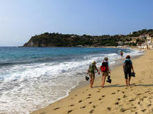 Nach der Wanderung am herrlichen Capo Vaticano-Strand