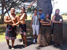 Maori-Kulturveranstaltung auf dem Waitangi Treaty Ground, dem Gebortsort Neuseelands